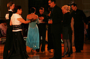 Receiving a podium ribbon